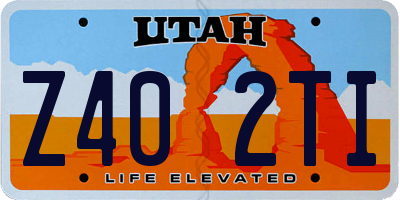 UT license plate Z402TI