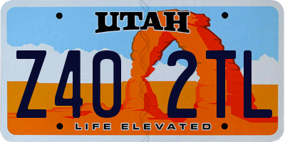 UT license plate Z402TL