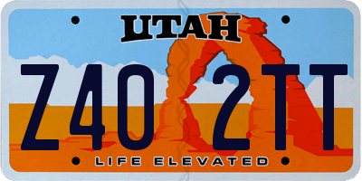 UT license plate Z402TT