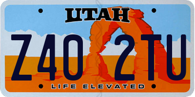 UT license plate Z402TU