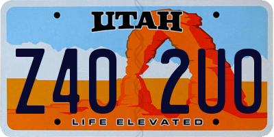 UT license plate Z402UO