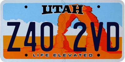 UT license plate Z402VD
