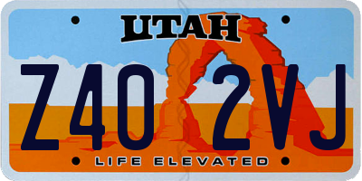 UT license plate Z402VJ