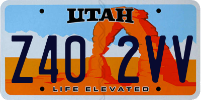 UT license plate Z402VV