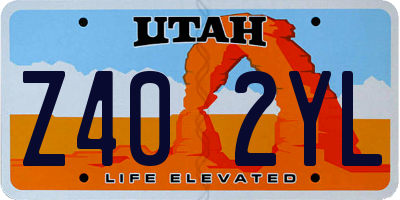 UT license plate Z402YL
