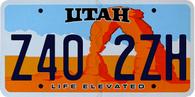 UT license plate Z402ZH