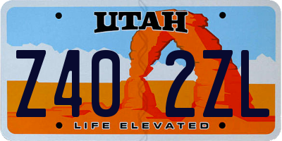 UT license plate Z402ZL