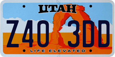UT license plate Z403DD
