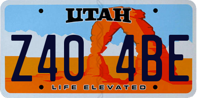 UT license plate Z404BE