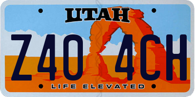 UT license plate Z404CH