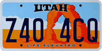 UT license plate Z404CQ