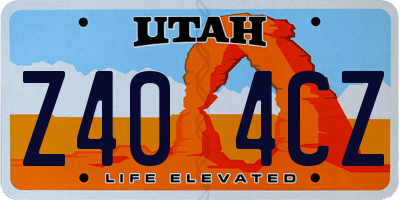 UT license plate Z404CZ