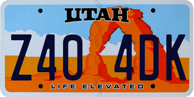 UT license plate Z404DK