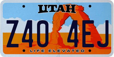 UT license plate Z404EJ