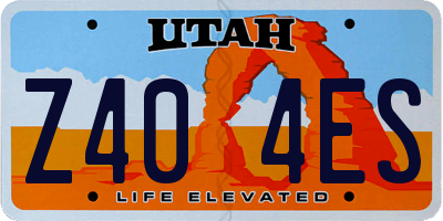 UT license plate Z404ES