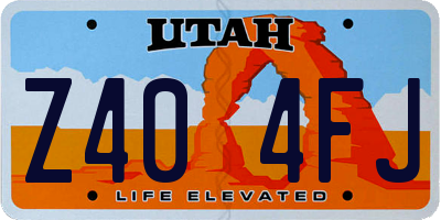 UT license plate Z404FJ
