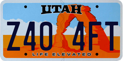 UT license plate Z404FT