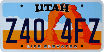 UT license plate Z404FZ