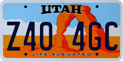 UT license plate Z404GC