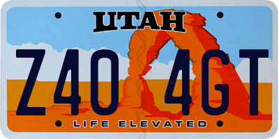 UT license plate Z404GT