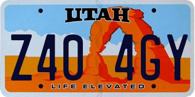 UT license plate Z404GY