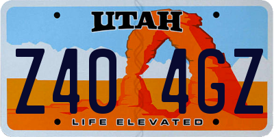 UT license plate Z404GZ
