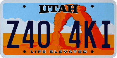 UT license plate Z404KI