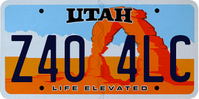 UT license plate Z404LC