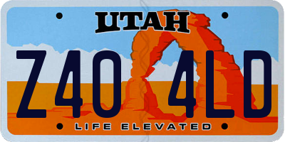 UT license plate Z404LD