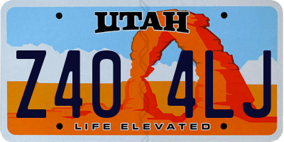 UT license plate Z404LJ