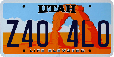 UT license plate Z404LO