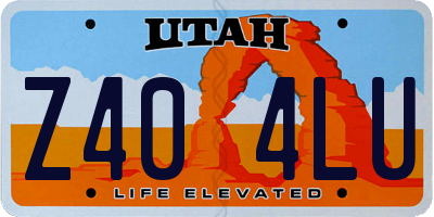 UT license plate Z404LU