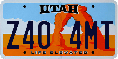 UT license plate Z404MT