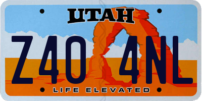 UT license plate Z404NL