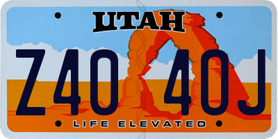 UT license plate Z404OJ
