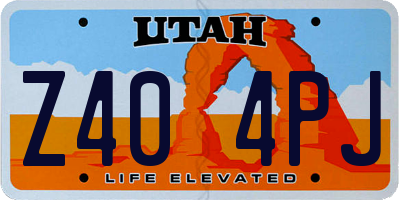 UT license plate Z404PJ