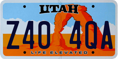 UT license plate Z404QA
