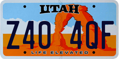 UT license plate Z404QF