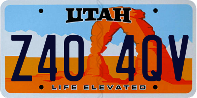 UT license plate Z404QV