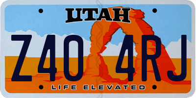 UT license plate Z404RJ