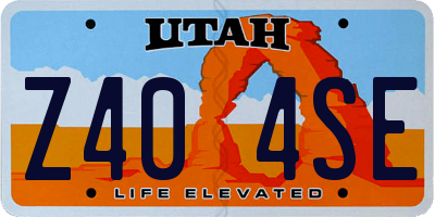 UT license plate Z404SE