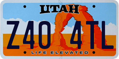 UT license plate Z404TL