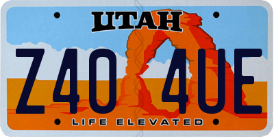 UT license plate Z404UE