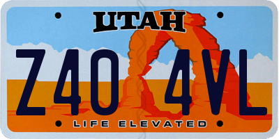 UT license plate Z404VL