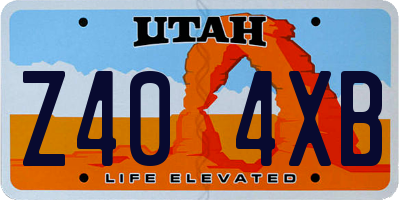 UT license plate Z404XB