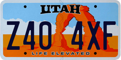 UT license plate Z404XF