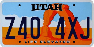 UT license plate Z404XJ