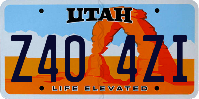 UT license plate Z404ZI