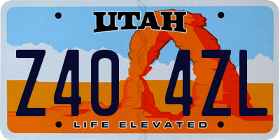 UT license plate Z404ZL
