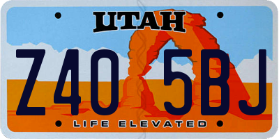 UT license plate Z405BJ